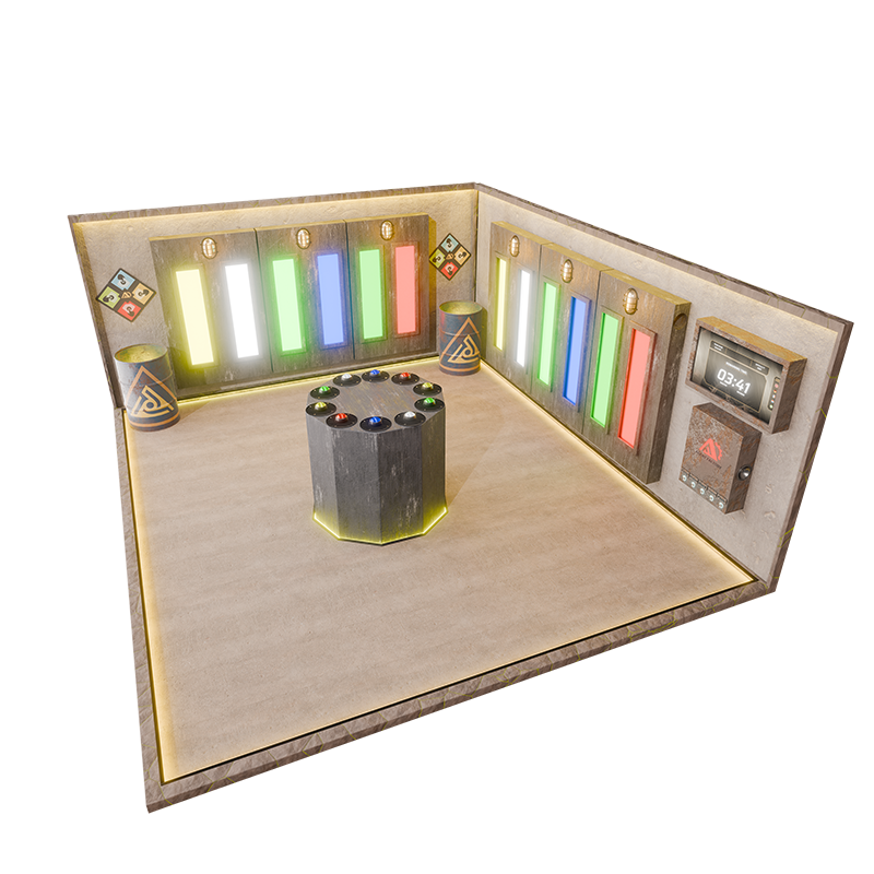 Mission Color Block in der Agent Factory Hamm – Raum-Ansicht