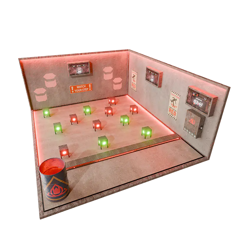 Mission Green or Red Steps in der Agent Factory Hamm – Raum-Ansicht